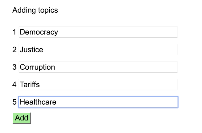 Applying Topics